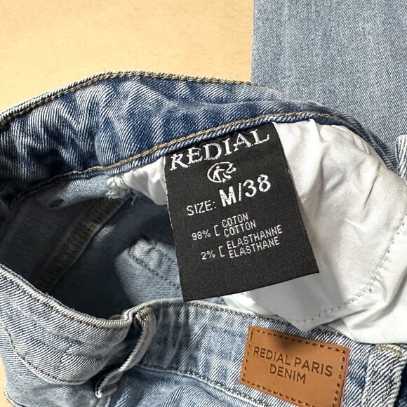 Redial Premium Denim Paris Light Blue Ripped Jeans - Size 7 or 8 - Picture 7 of 8